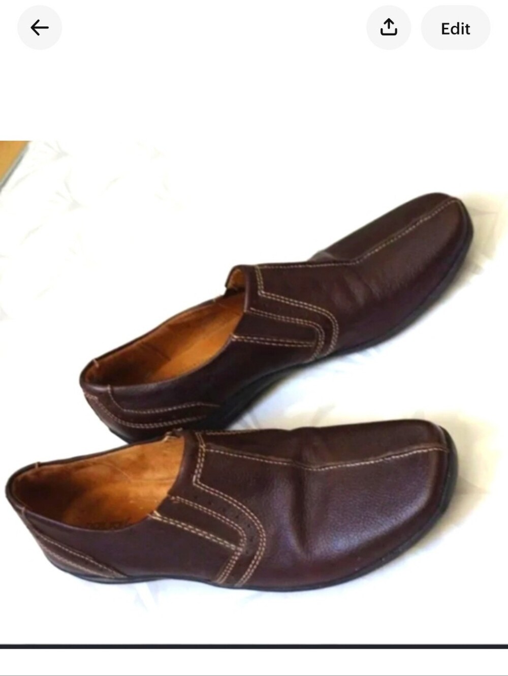 NATURAL SOLE LEATHER LOAFERS BY NATURALIZER SIZE. 11